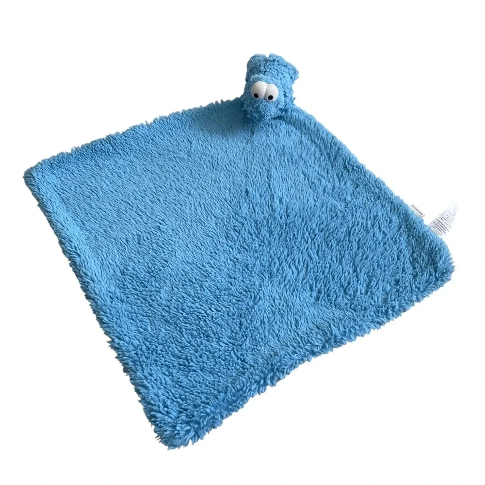 Pottery Barn Kids COOKIE MONSTER Sesame‎ Street Toddler LOVEY Security Blanket